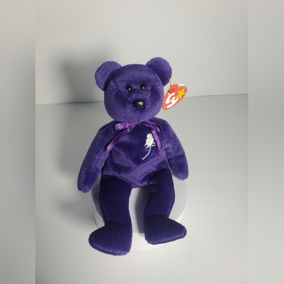 NWT Beanie Baby ty Official Princess The Bear - Picture 11 of 11